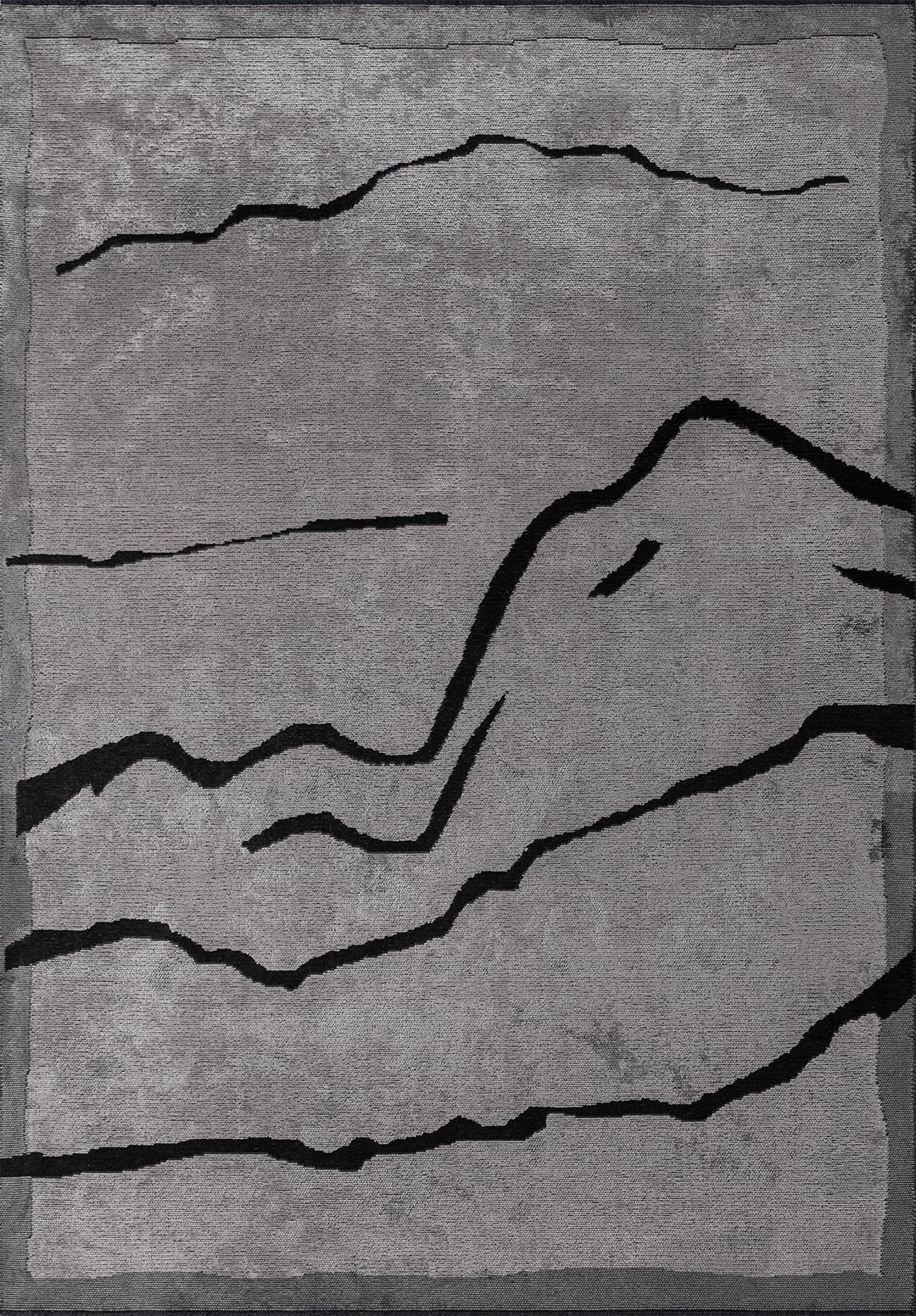 Chelsea Black - Light Cream Rug Rugs - Venetto Design Venettodesign.com