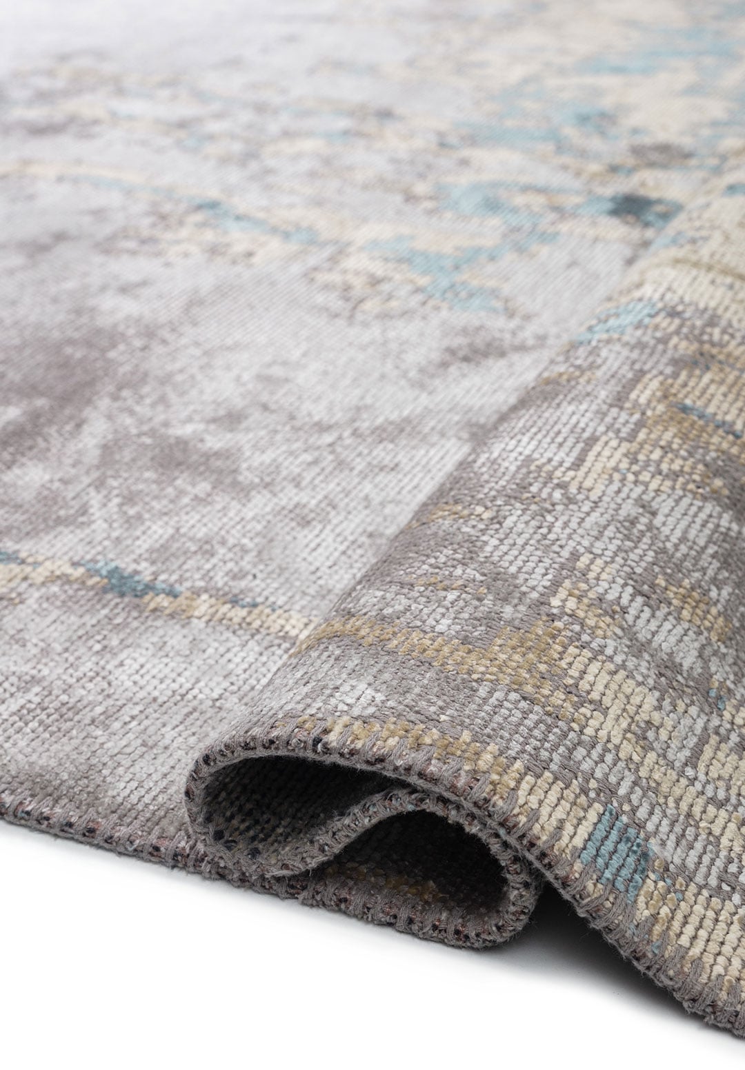 Athens Light Grey - Blue Rug