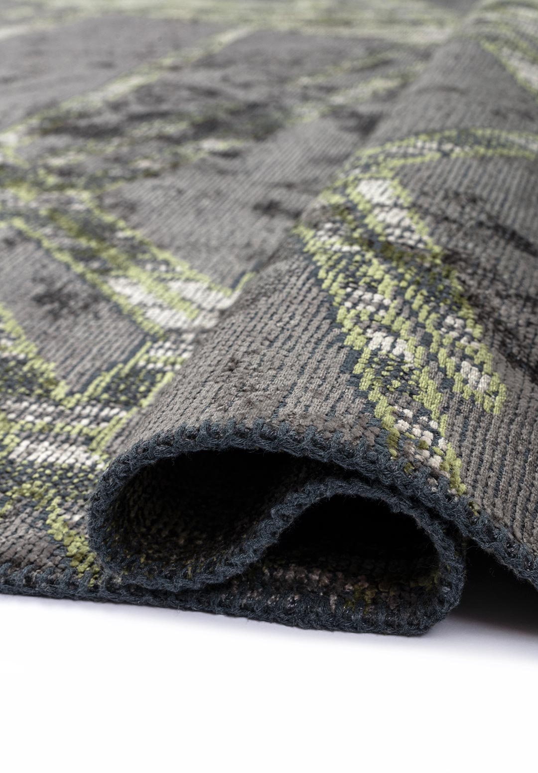 Grenoble Green - Charcoal Rug Rugs - Venetto Design Venettodesign.com