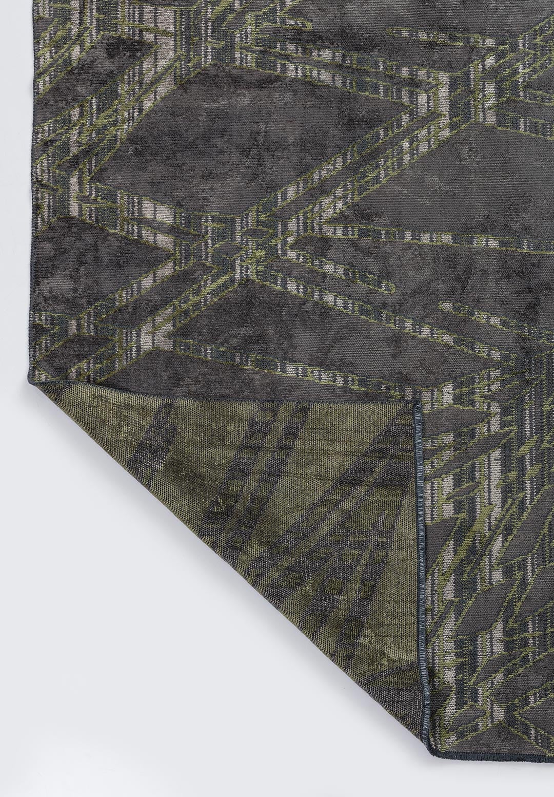 Grenoble Green - Charcoal Rug Rugs - Venetto Design Venettodesign.com
