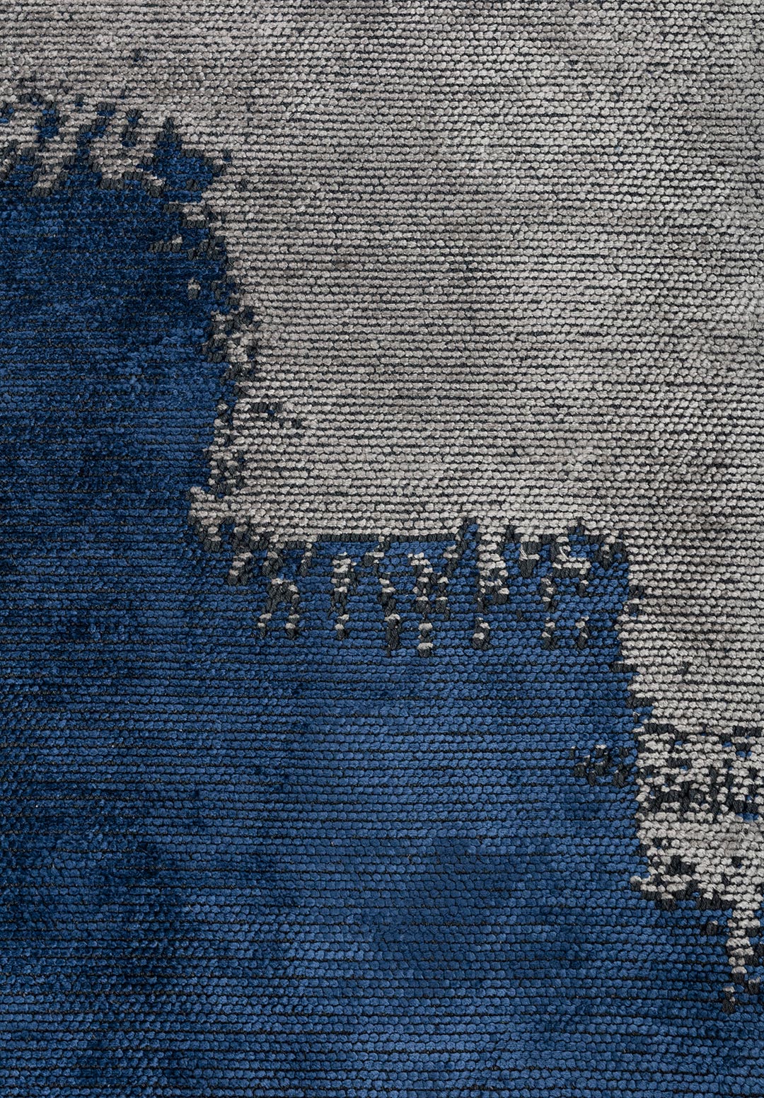 Malaga Navy Blue - Light Grey Rug Rugs - Venetto Design Venettodesign.com