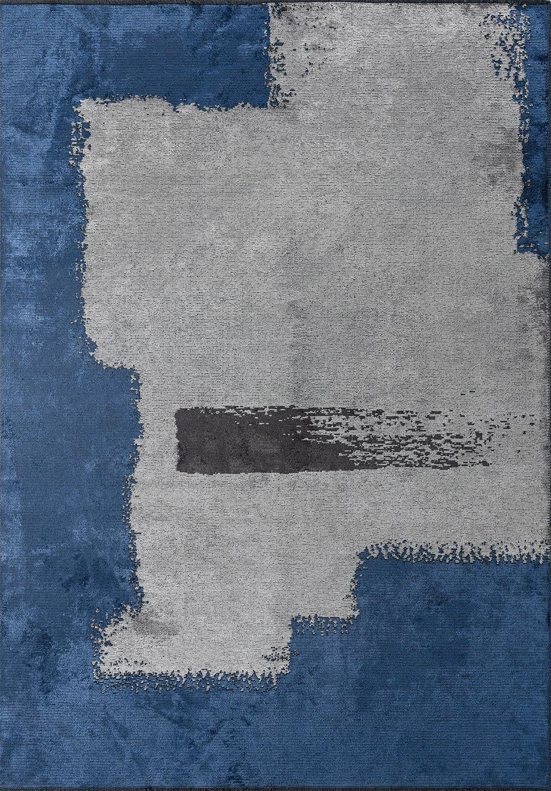 Malaga Navy Blue - Light Grey Rug Rugs - Venetto Design Venettodesign.com