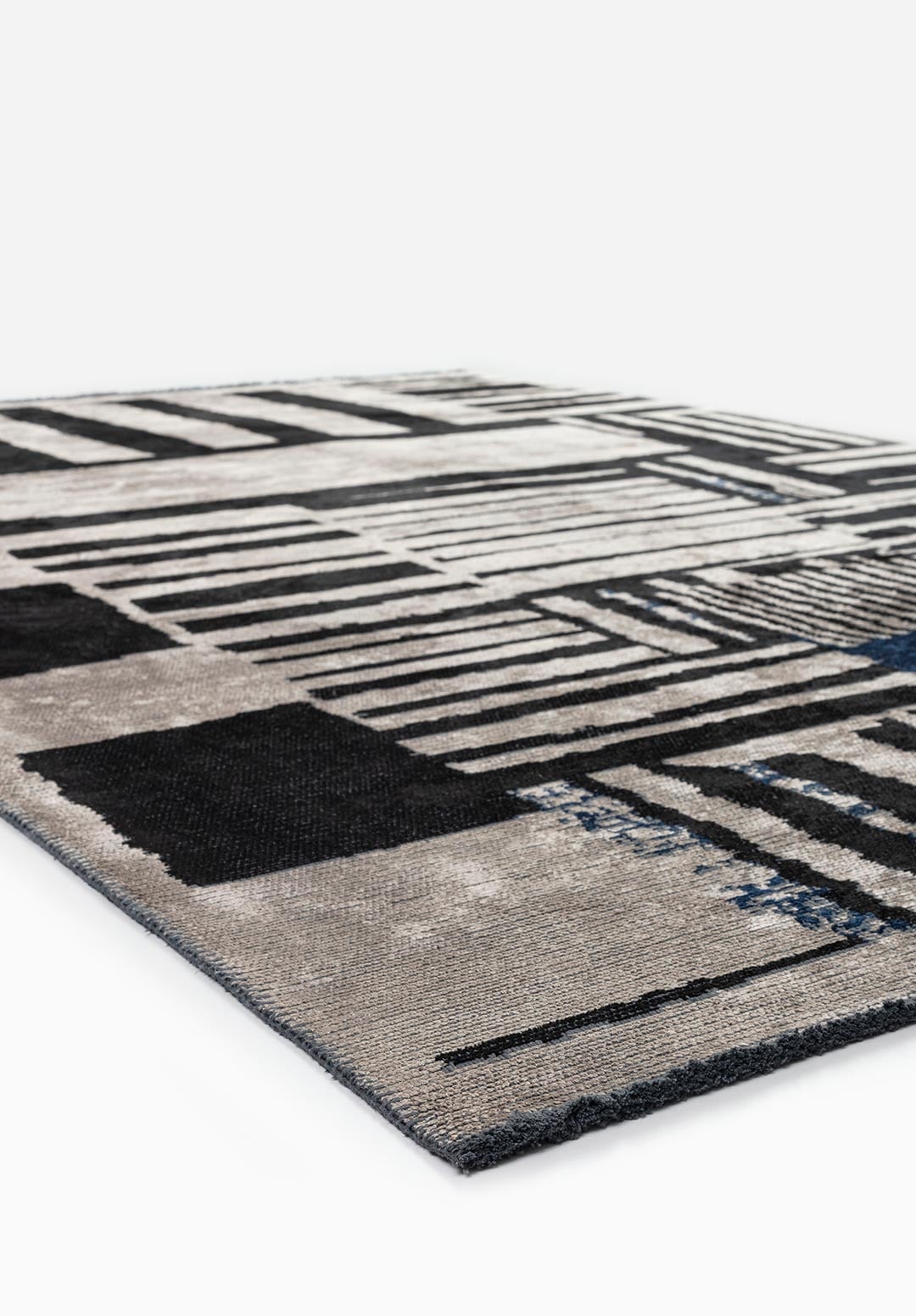Oxford Black - Beige Rug Rugs - Venetto Design Venettodesign.com