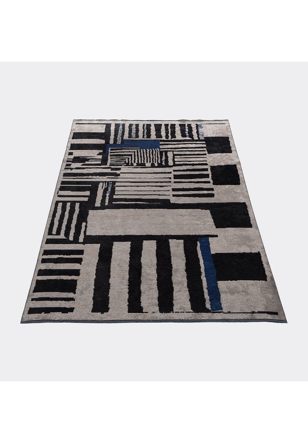 Oxford Black - Beige Rug Rugs - Venetto Design Venettodesign.com