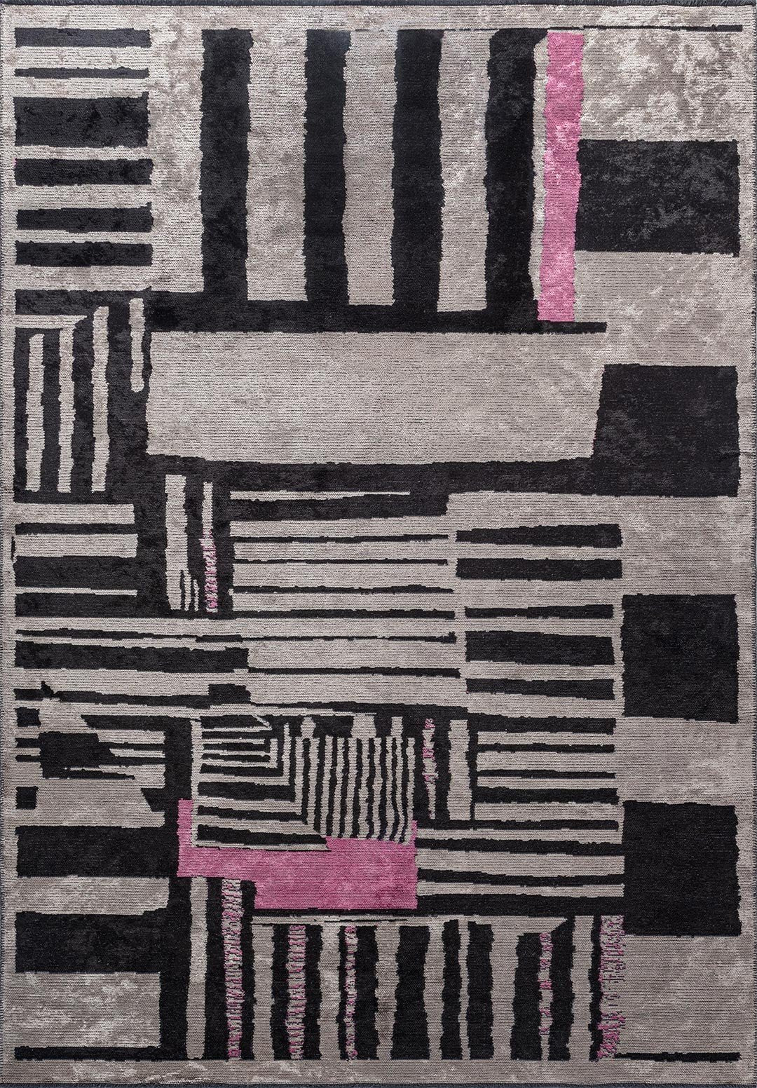 Oxford Black - Grey Rug Rugs - Venetto Design Venettodesign.com