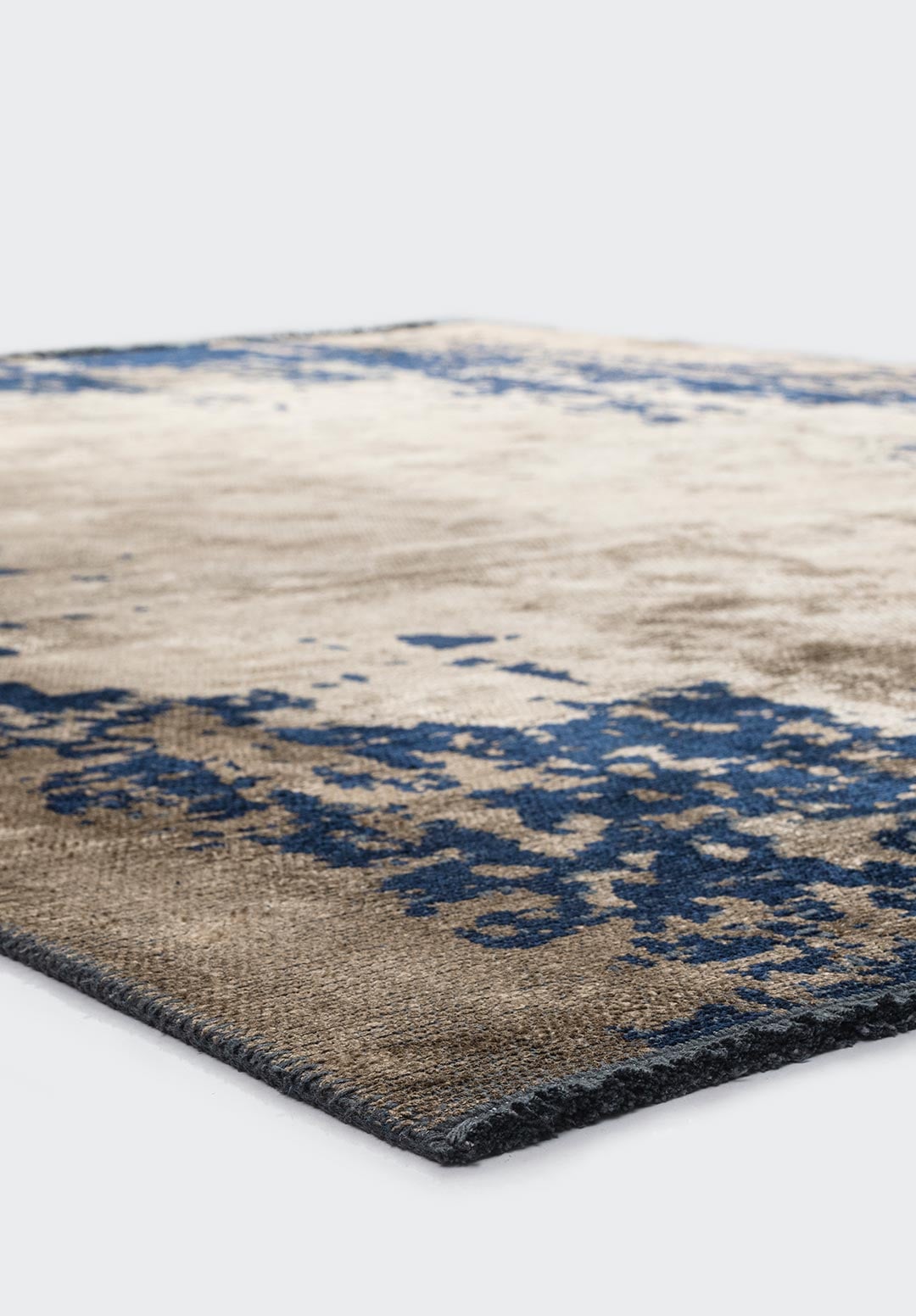 Stockholm Dark Navy - Dark Beige Rug Rugs - Venetto Design Venettodesign.com