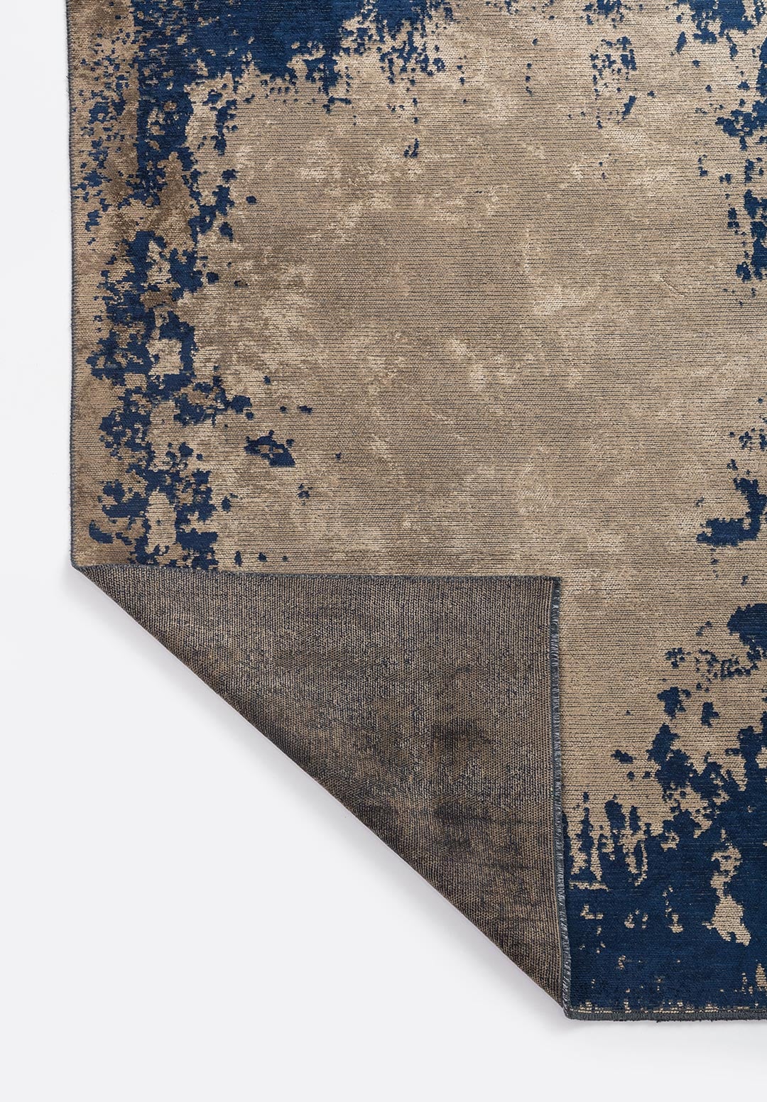 Stockholm Dark Navy - Dark Beige Rug Rugs - Venetto Design Venettodesign.com