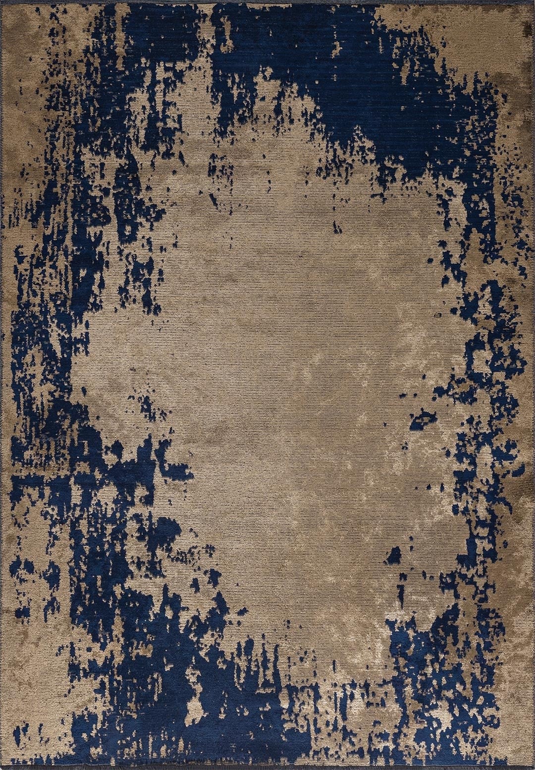 Stockholm Dark Navy - Dark Beige Rug Rugs - Venetto Design Venettodesign.com