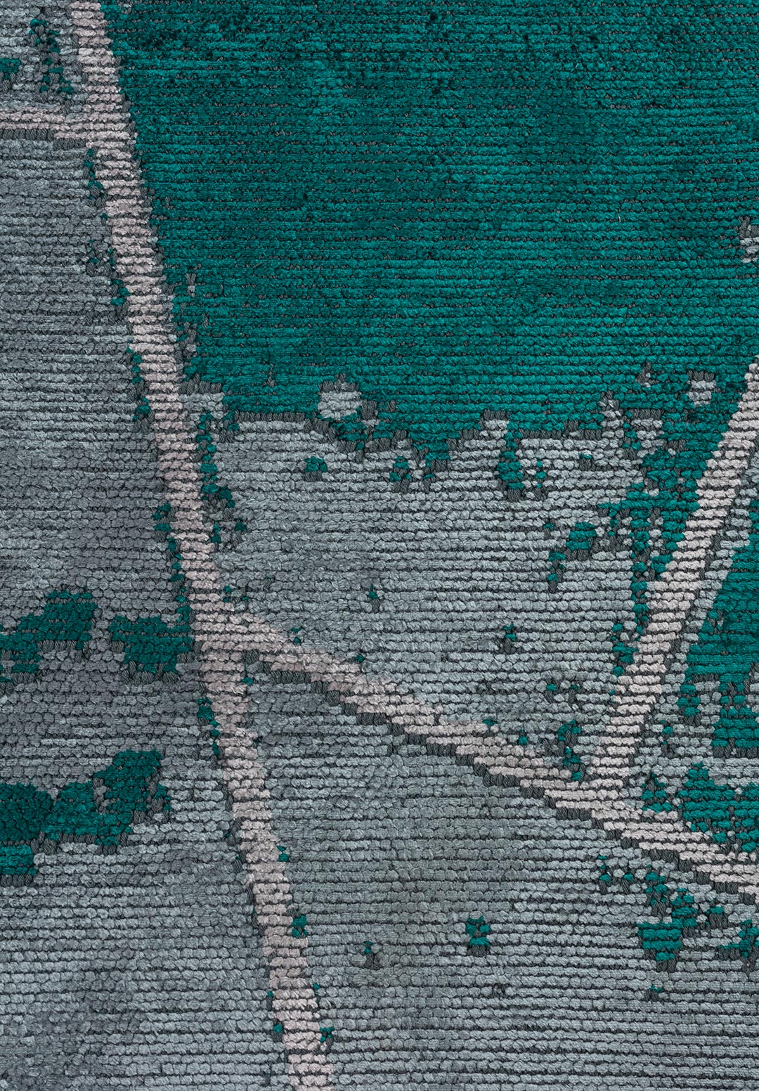Bremen Dark Turquoise - Light Grey Rug Rugs - Venetto Design Venettodesign.com