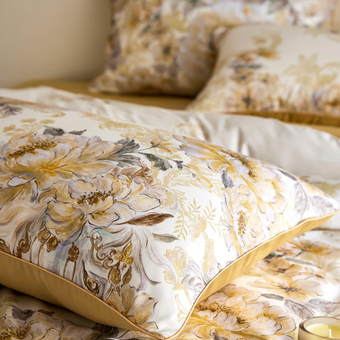 Veloria Botanical Luxury Egyptian Cotton Duvet Cover Set with Floral Print - Venetto Design Venettodesign.com