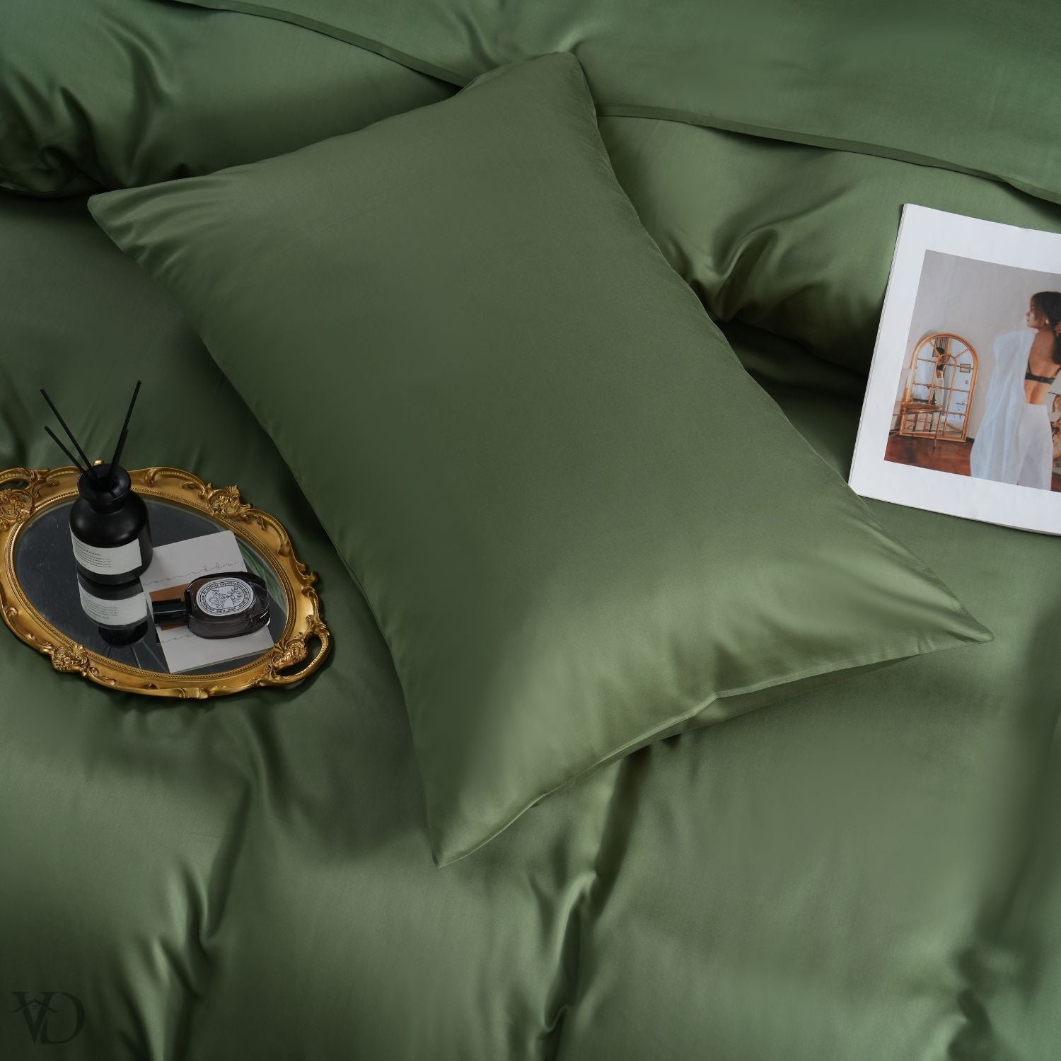 Green Dream Olive Luxury Bamboo Bedding Set