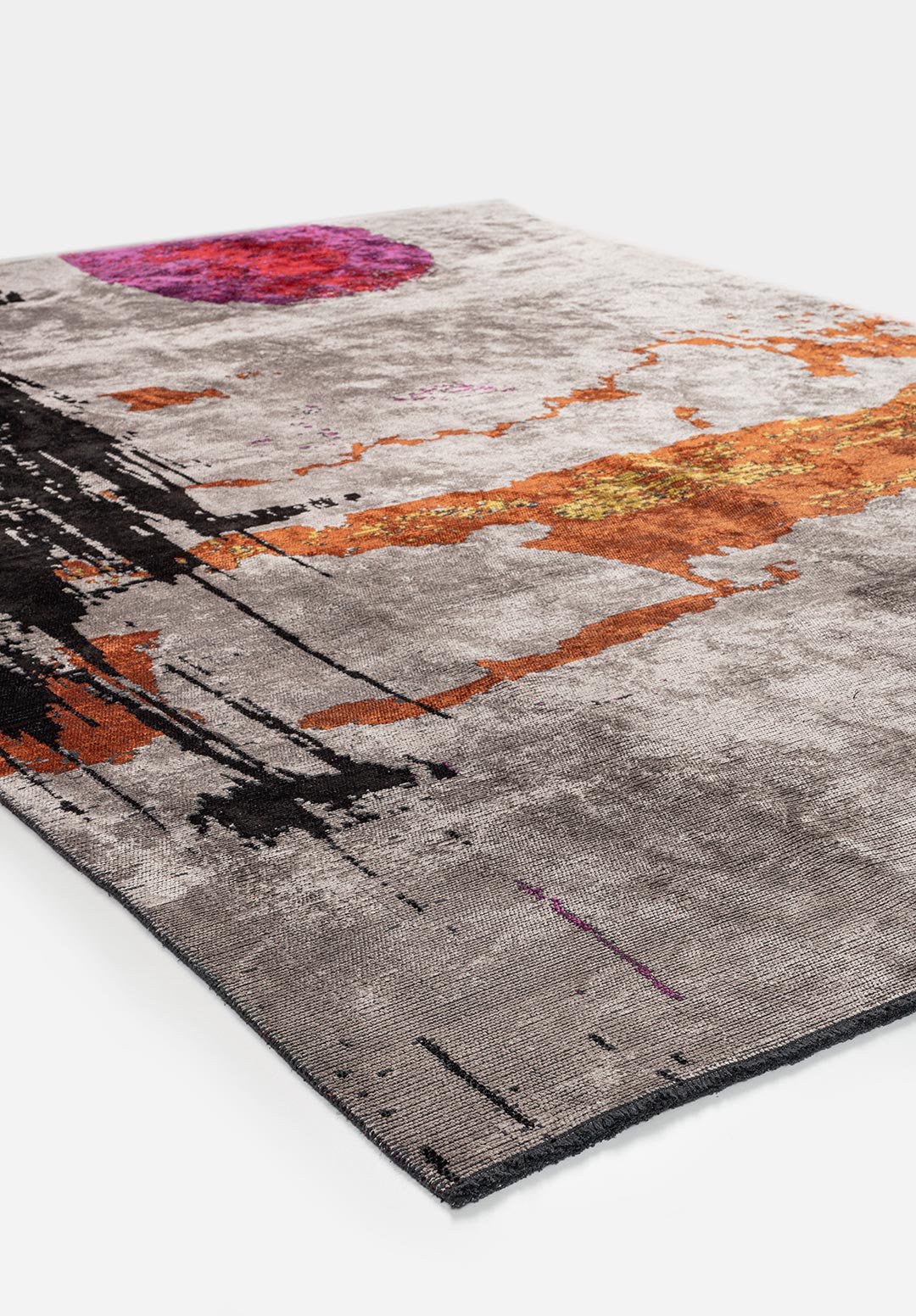 Po Black - Light Grey Rug Rugs - Venetto Design Venettodesign.com