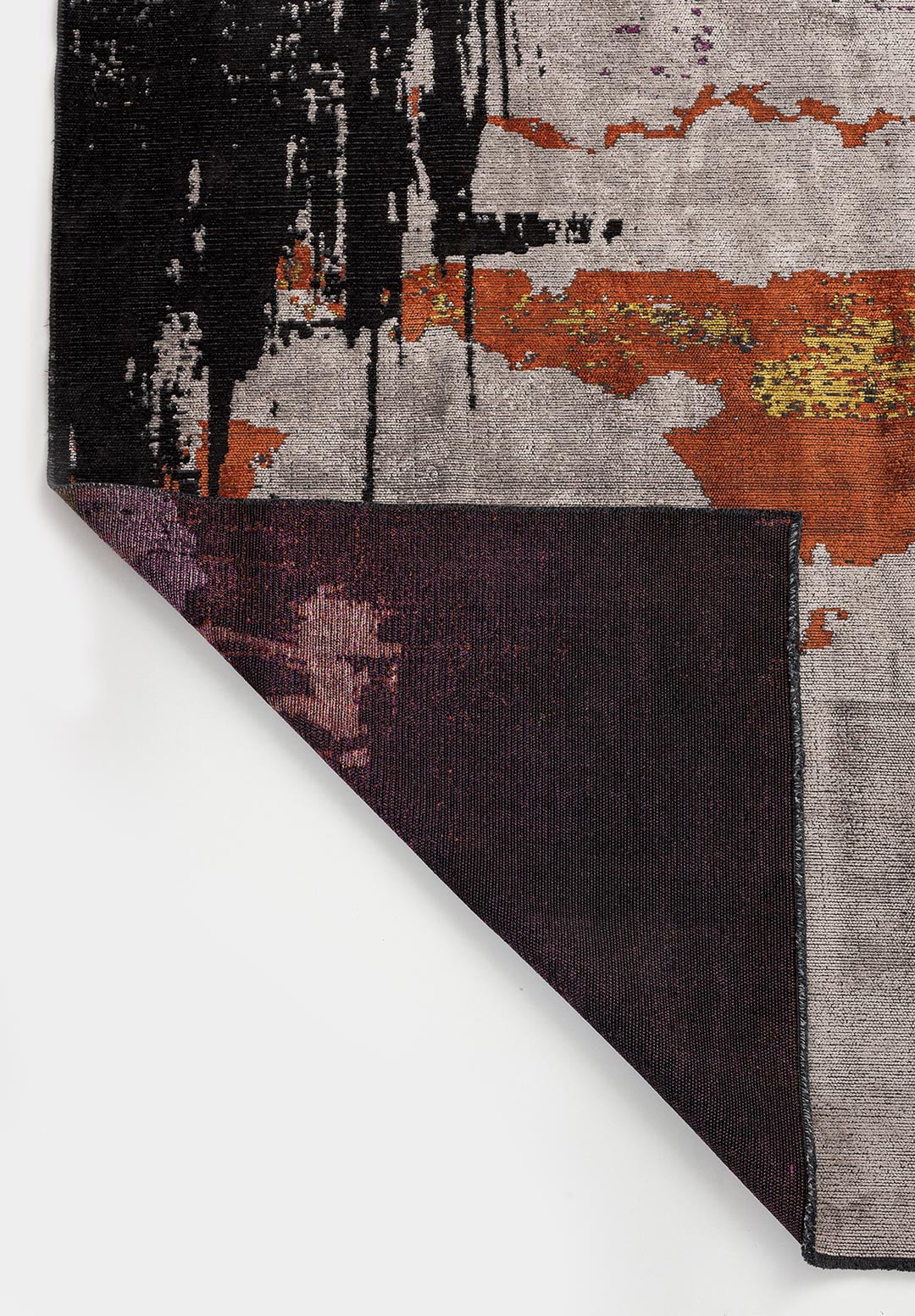 Po Black - Light Grey Rug Rugs - Venetto Design Venettodesign.com