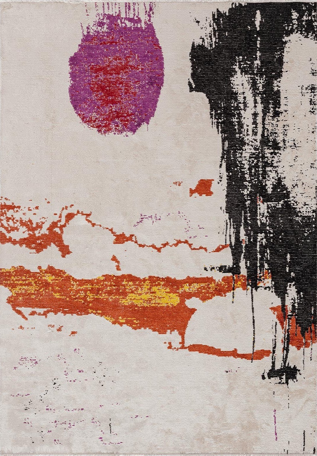 Po Black - Ecru Rug Rugs - Venetto Design Venettodesign.com