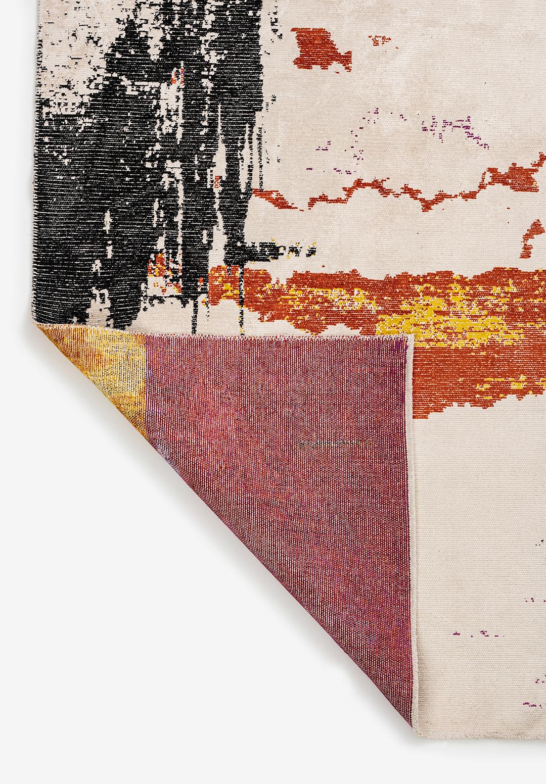 Po Black - Ecru Rug Rugs - Venetto Design Venettodesign.com