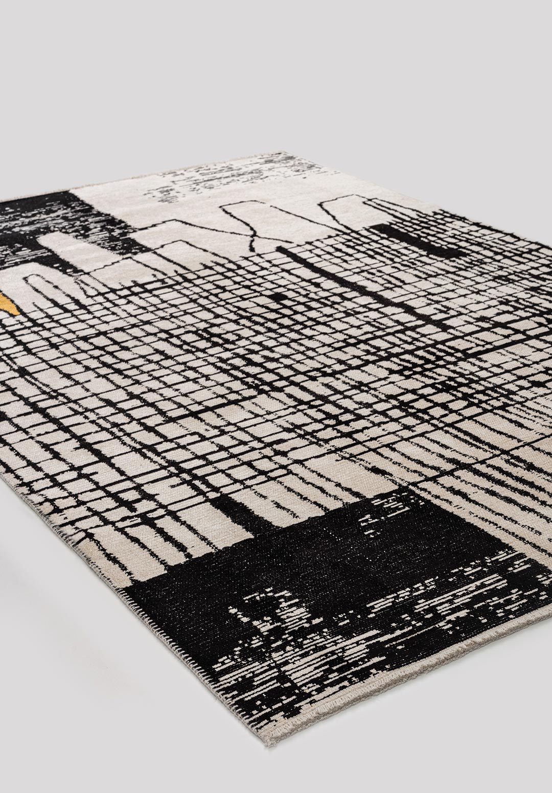Edinburgh Black - Ecru Rug Rugs - Venetto Design Venettodesign.com