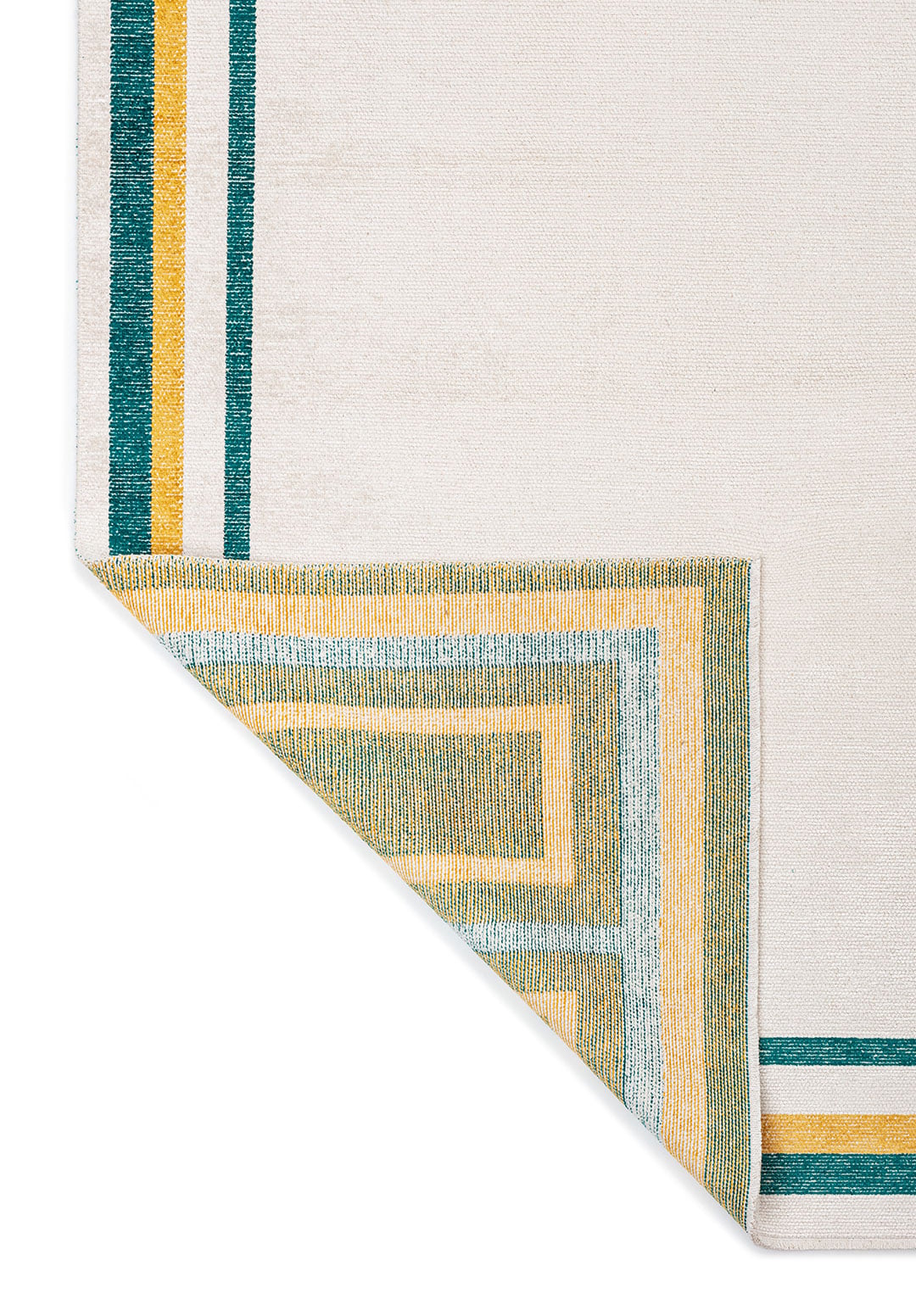 Dresden Dark Turquoise - Ecru Rug