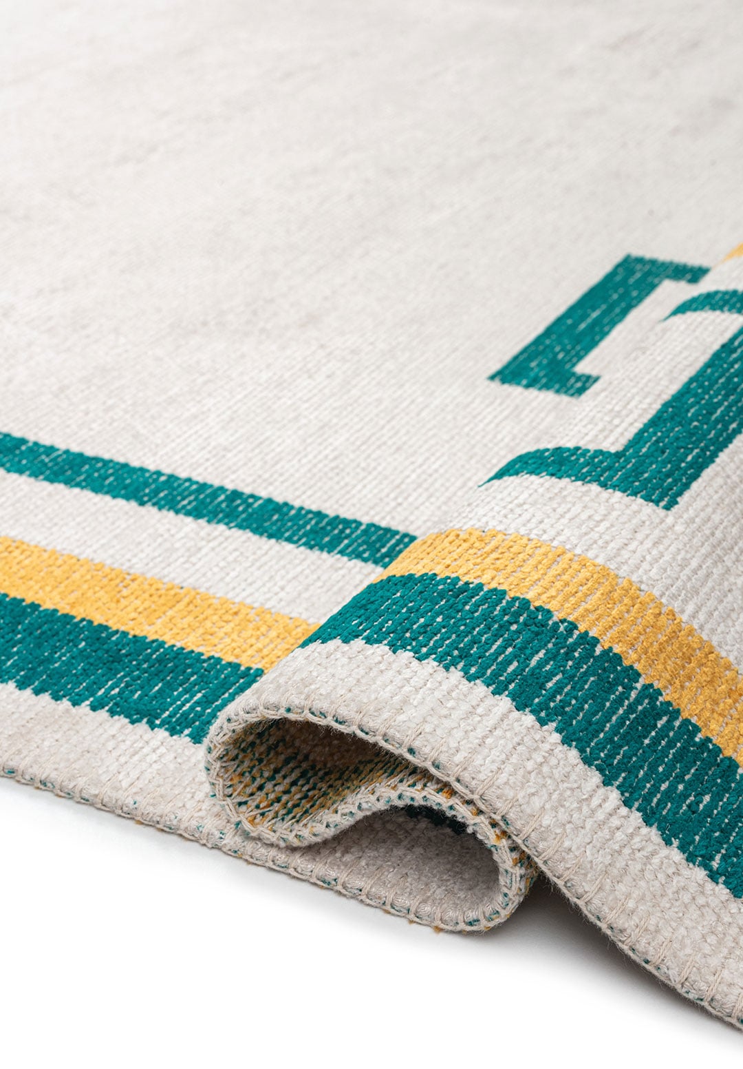 Dresden Dark Turquoise - Ecru Rug