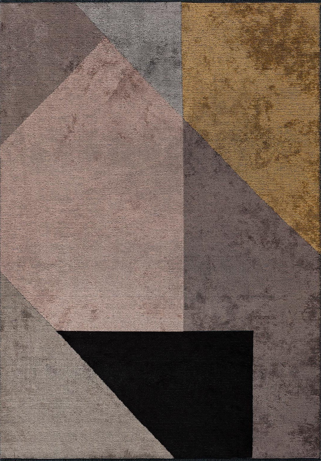 Chicago Dark Grey - Gold Rug Rugs - Venetto Design Venettodesign.com