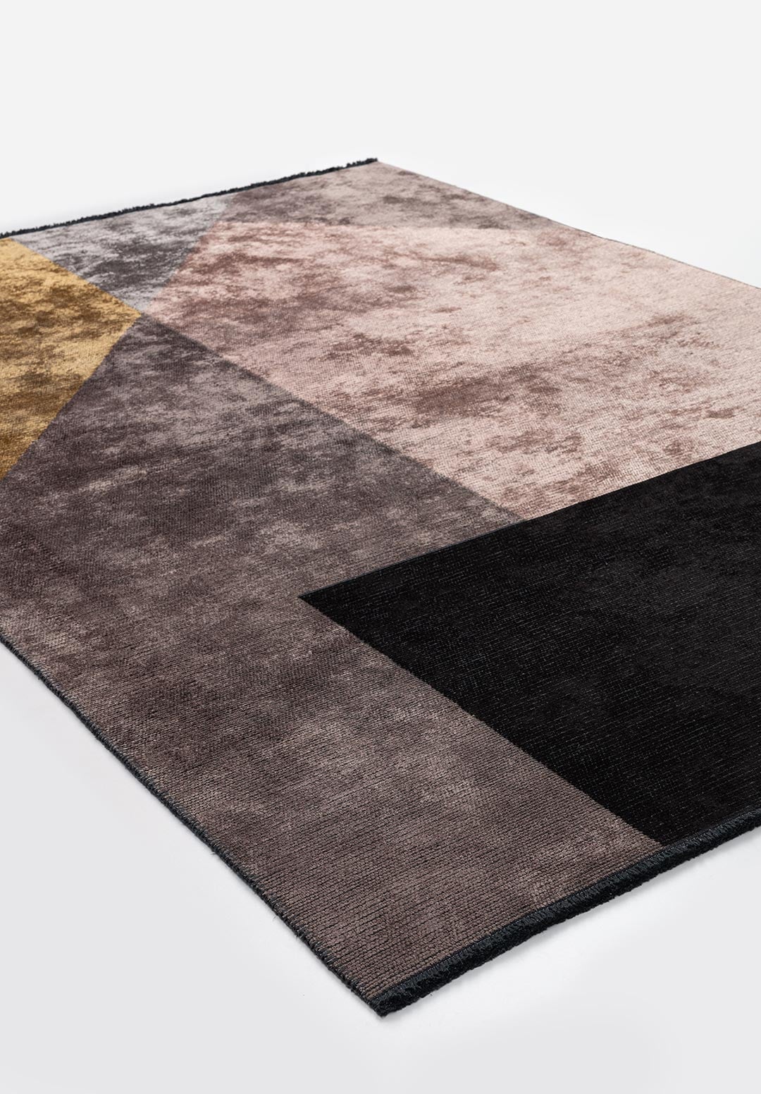 Chicago Dark Grey - Gold Rug Rugs - Venetto Design Venettodesign.com