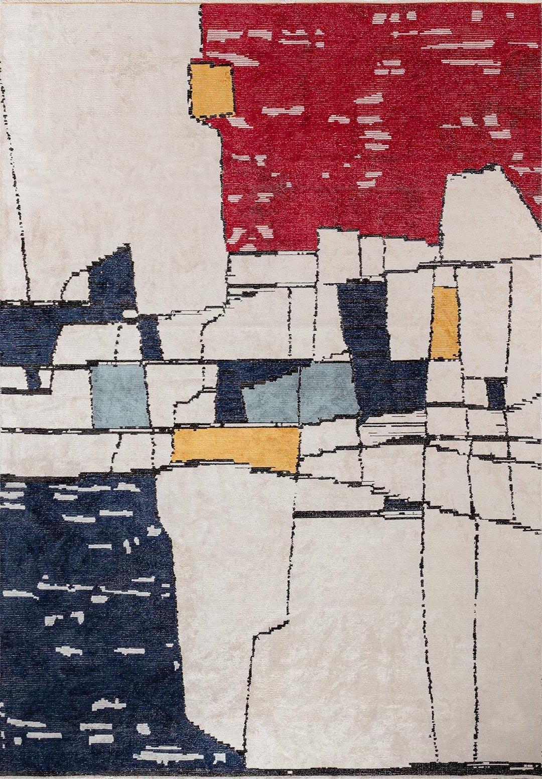 Bristol Red - Ecru Rug Rugs - Venetto Design Venettodesign.com