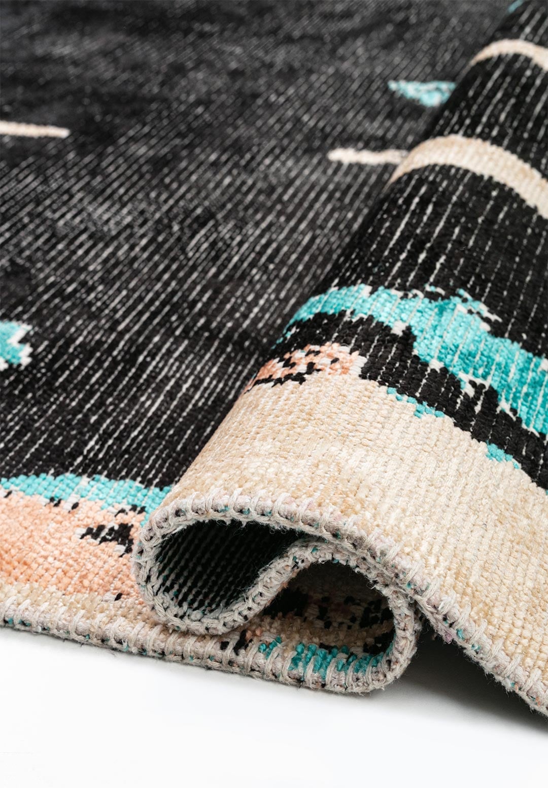 Capri Black - Petrol Rug Rugs - Venetto Design Venettodesign.com