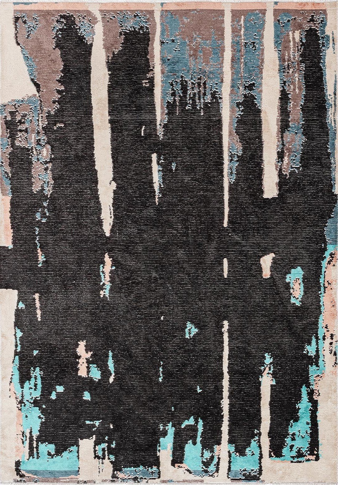 Capri Black - Petrol Rug Rugs - Venetto Design Venettodesign.com