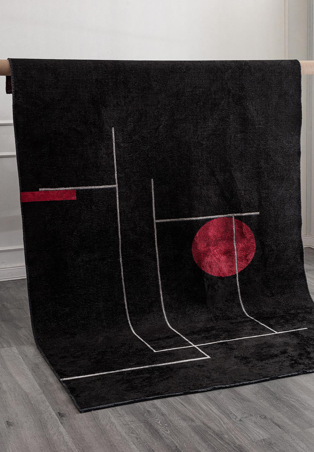 Circus Black - Red Rug Rugs - Venetto Design Venettodesign.com