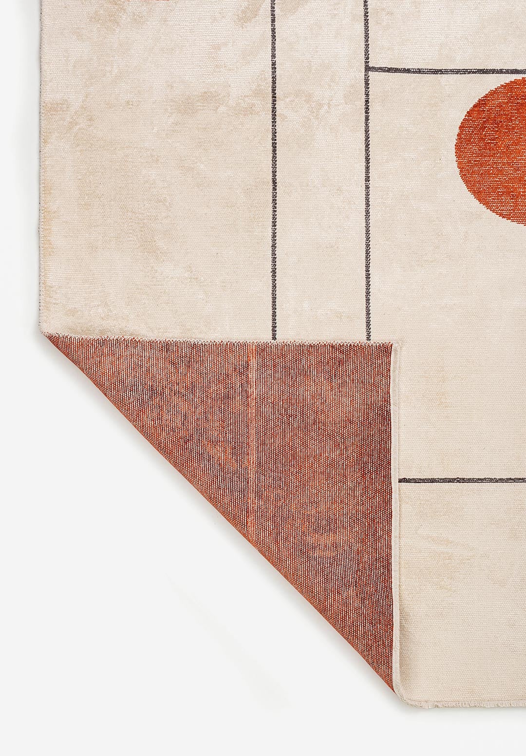 Circus Ecru - Rust Rug