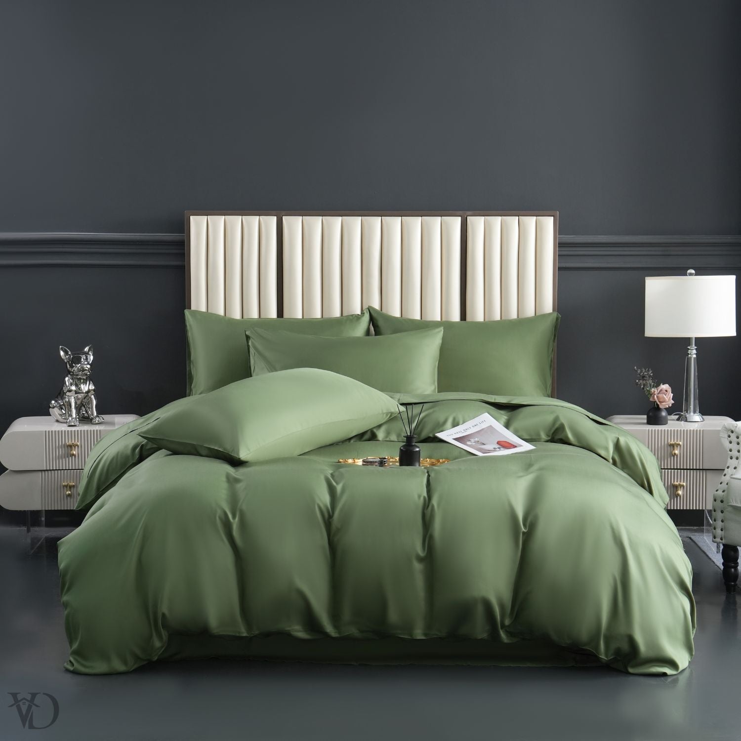 Green Dream Olive Luxury Bamboo Bedding Set