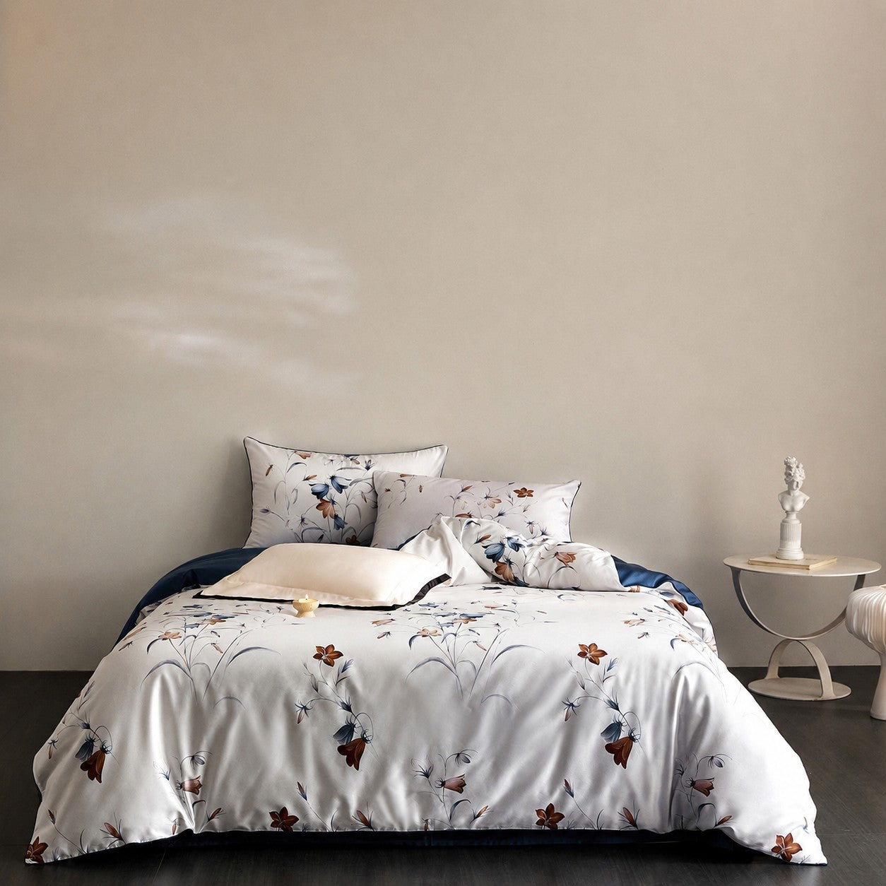 Rosamund Botanical Luxury Egyptian Cotton Duvet Cover Set with Floral Print - Venetto Design Venettodesign.com