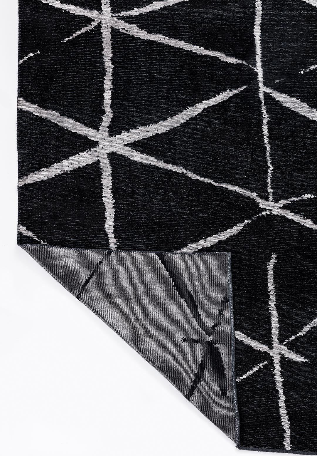 Palermo Light Grey - Black Rug Rugs - Venetto Design Venettodesign.com