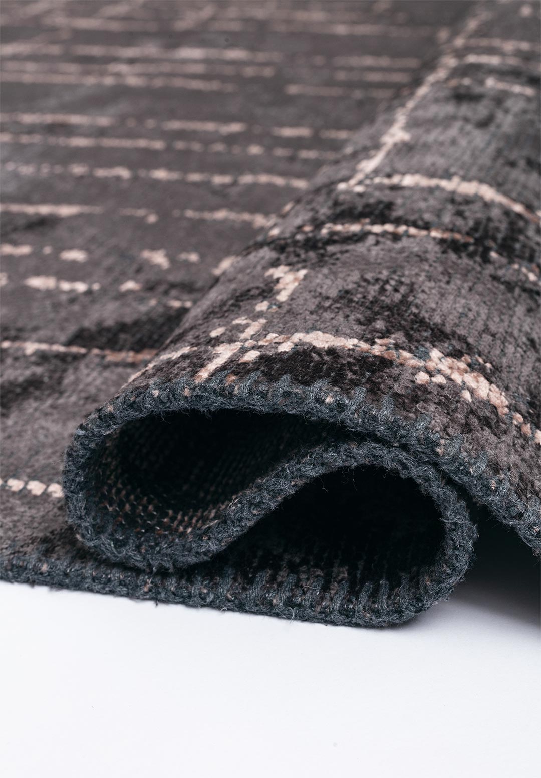 Pisa Copper - Charcoal Rug Rugs - Venetto Design Venettodesign.com