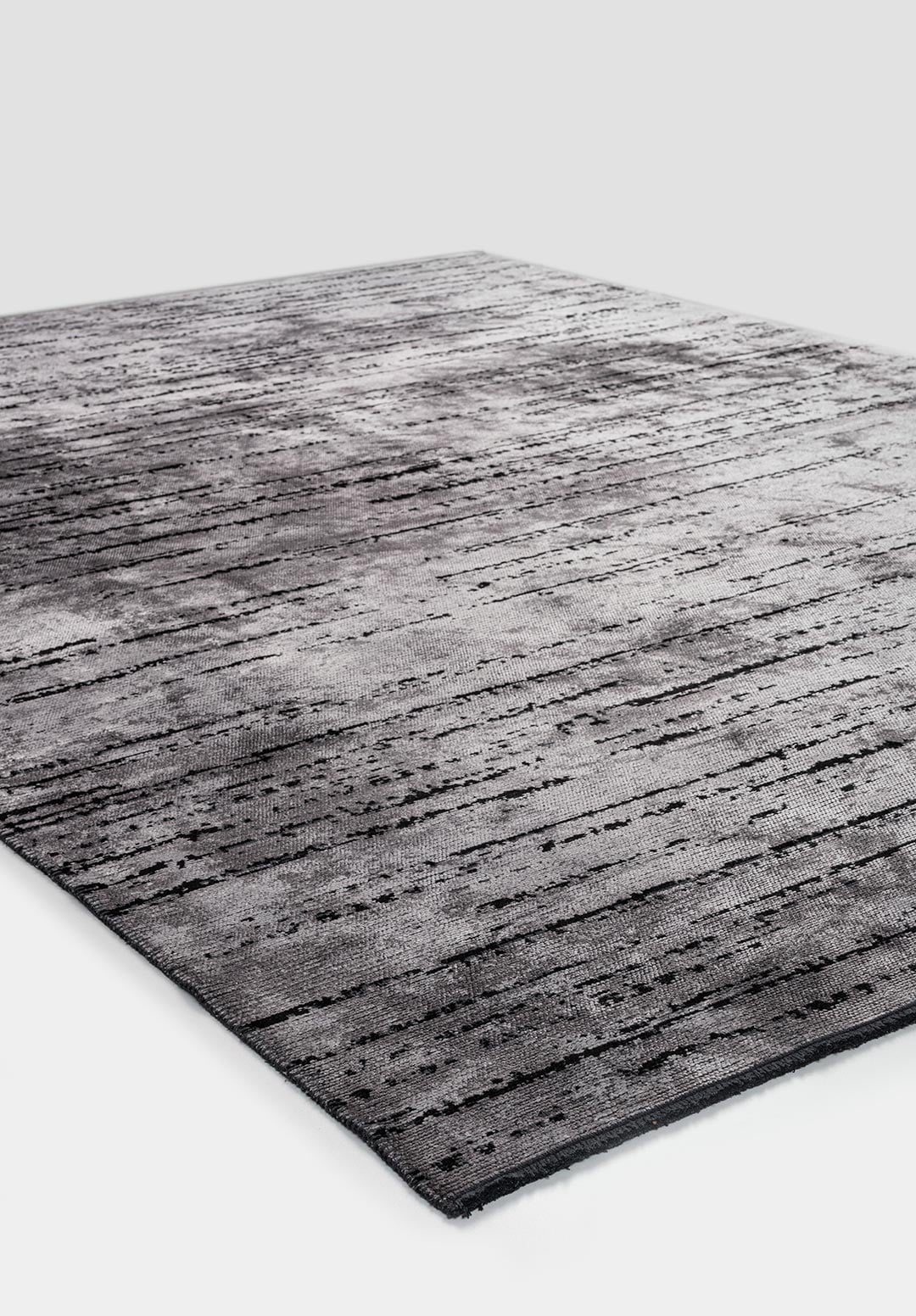 Como Light Grey - Black Rug Rugs - Venetto Design Venettodesign.com