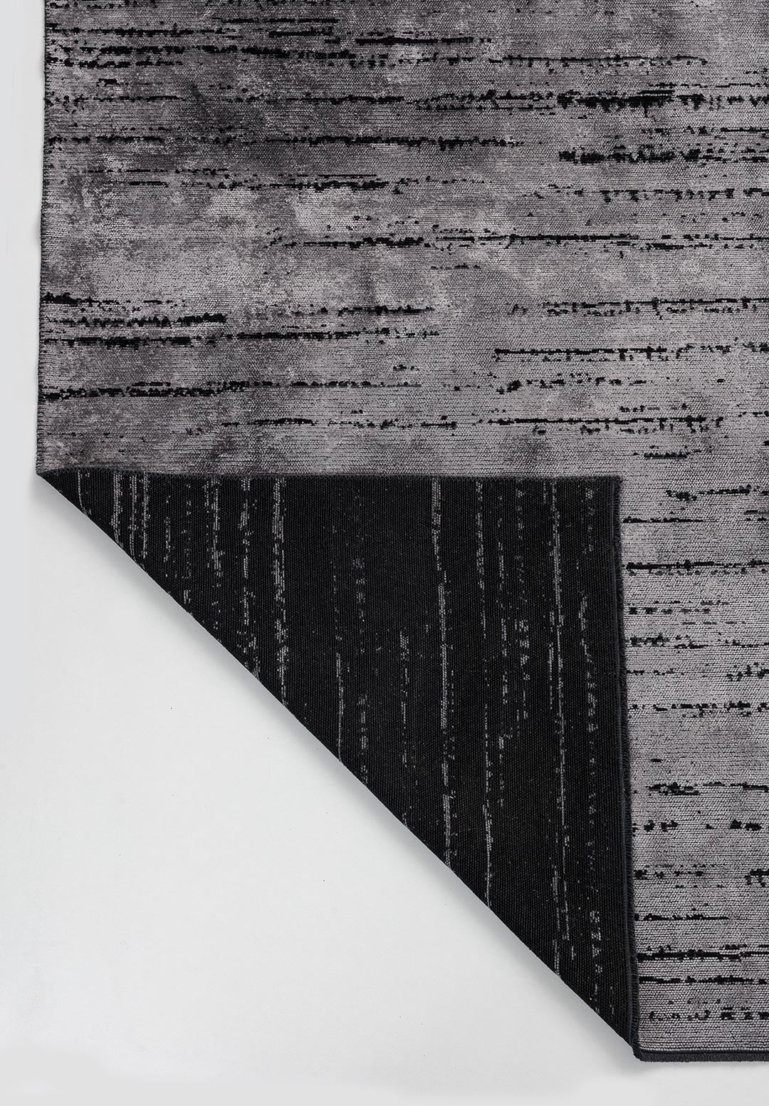 Como Light Grey - Black Rug Rugs - Venetto Design Venettodesign.com