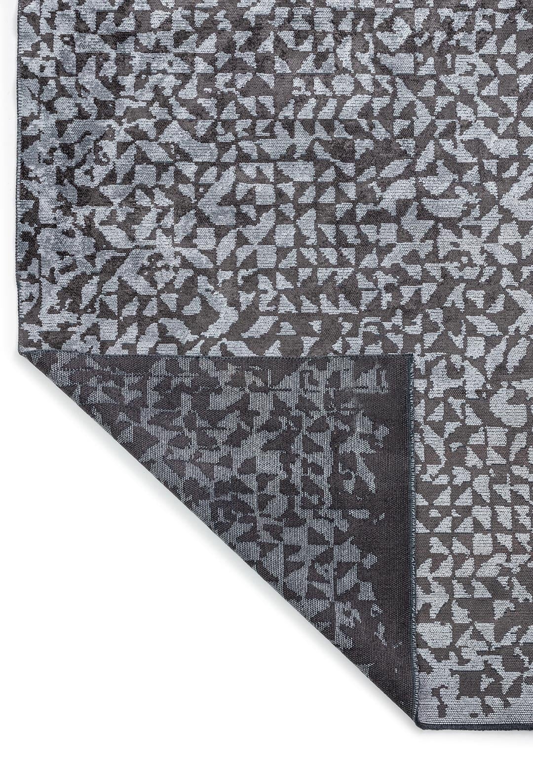 Bologna Charcoal - Ice Blue Rug