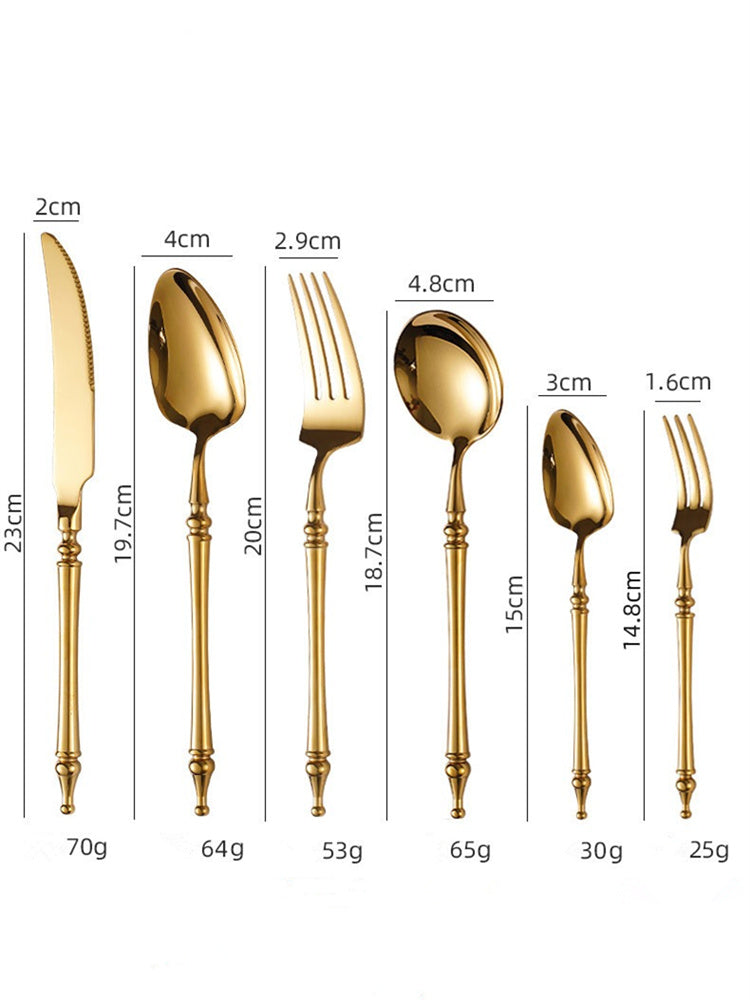 Xena Gold Stainless Steel Cutlery Set