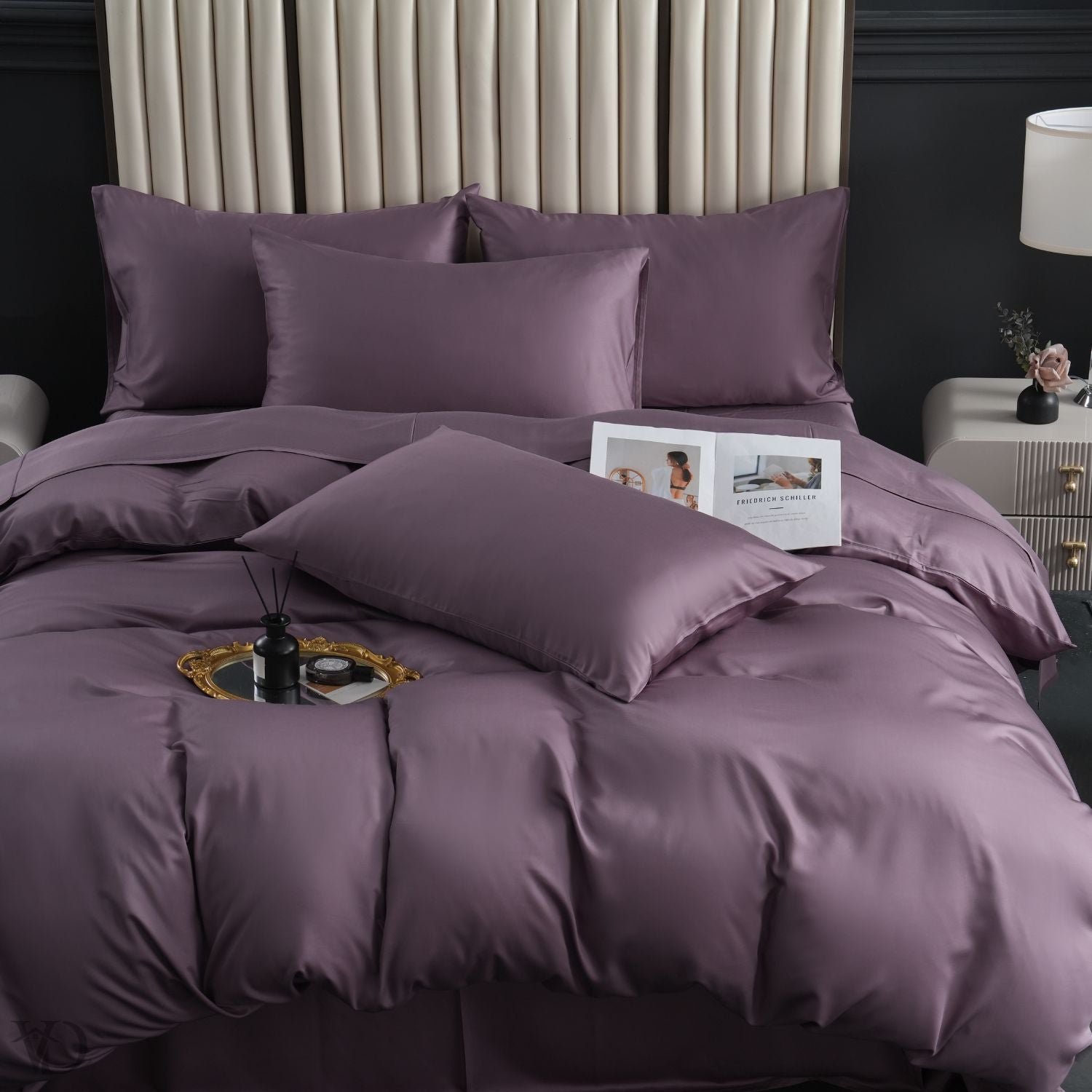 Green Dream Purple Luxury Bamboo Bedding Set
