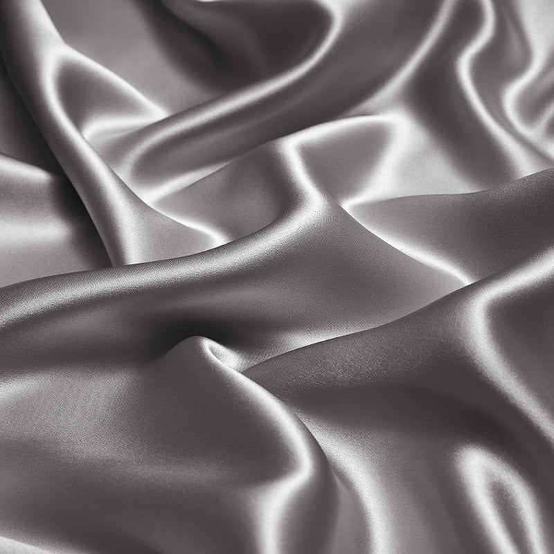 Solenne Starlight Silver Luxury 19 Momme Pure Mulberry Silk Duvet Cover Set - Venetto Design Venettodesign.com