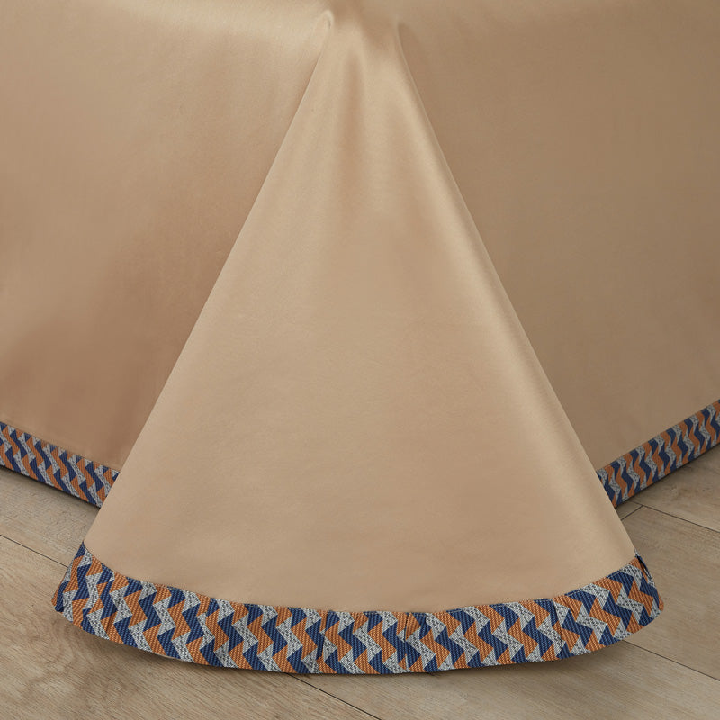Marcella Geometric Luxury Egyptian Cotton Duvet Cover Set with Chevron Print - Venetto Design Venettodesign.com