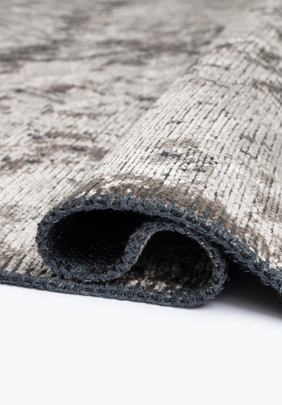 Rustic Cream - Dark Grey Rug Rugs - Venetto Design Venettodesign.com