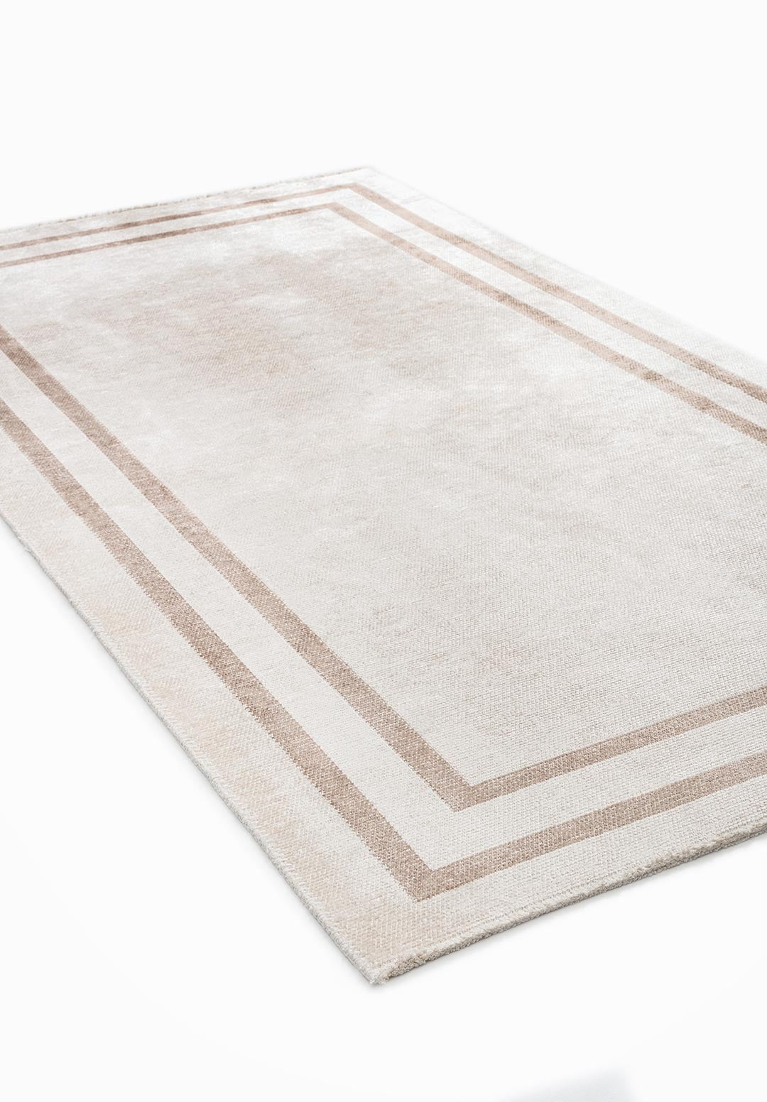 Parallel Border Ecru - Nougat Rug