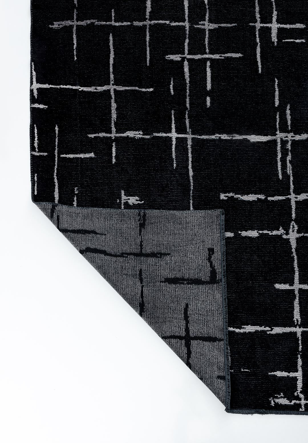 Mark Light Grey - Black Rug Rugs - Venetto Design Venettodesign.com