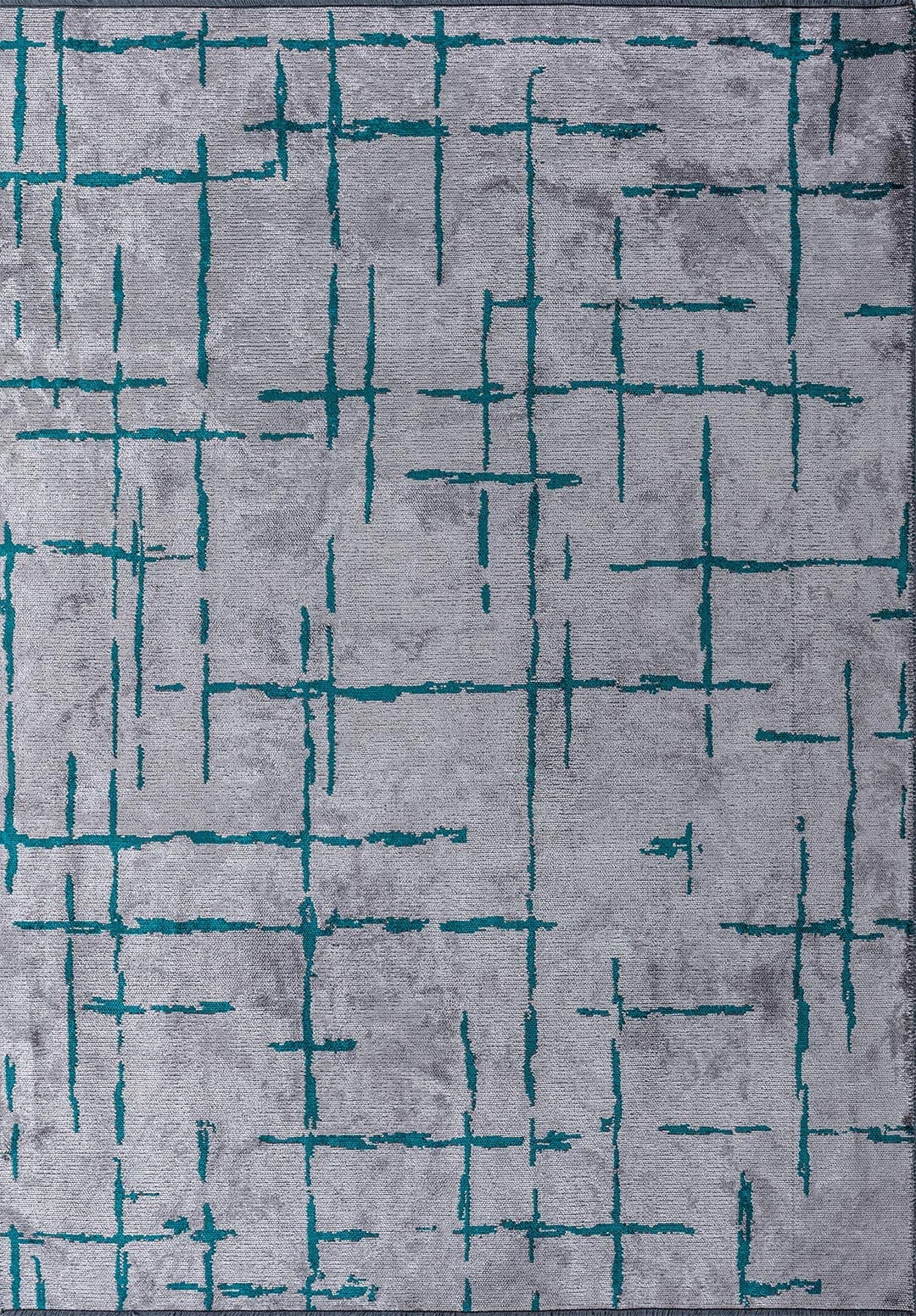 Mark Dark Turquoise - Light Grey Rug Rugs - Venetto Design Venettodesign.com