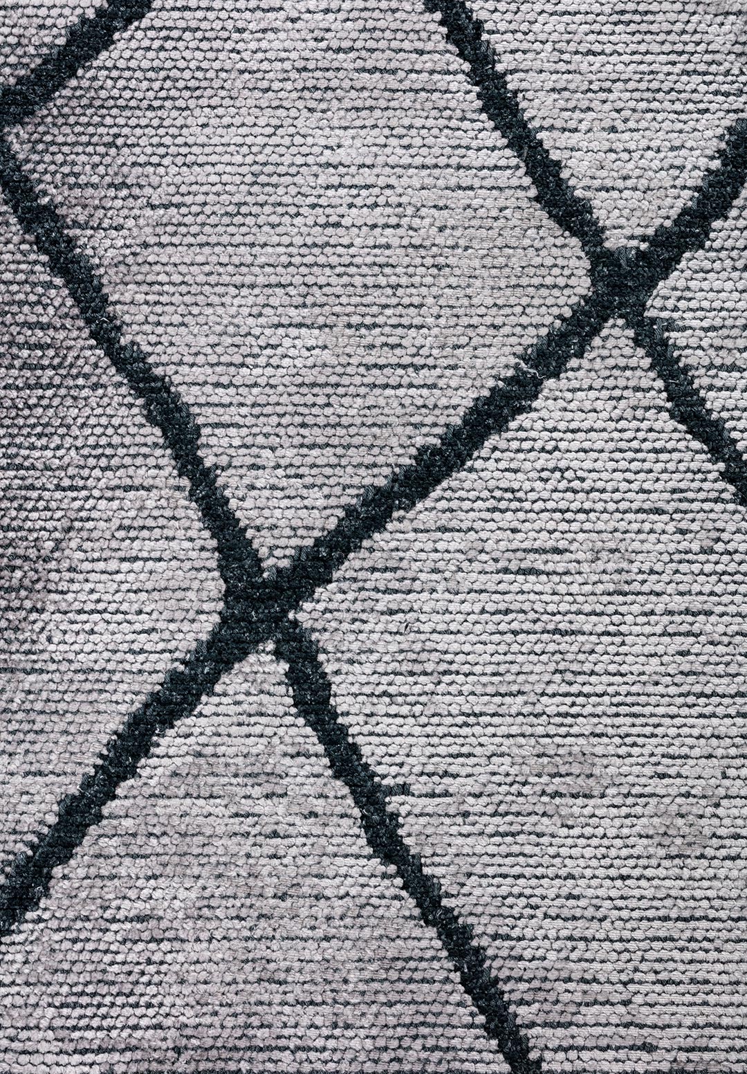 Moroccan Matte Black - Light Grey Rug Rugs - Venetto Design Venettodesign.com