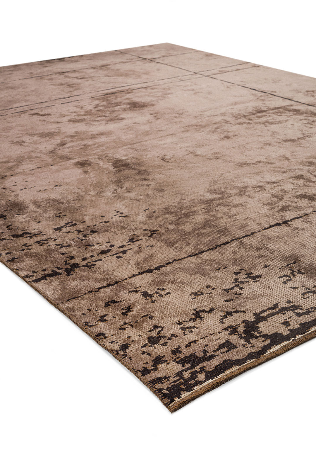 Barber Dark Mink - Black Rug Rugs - Venetto Design Venettodesign.com