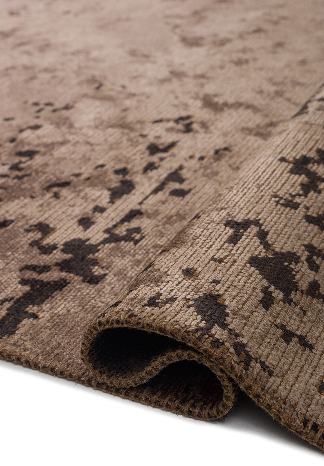 Barber Dark Mink - Black Rug Rugs - Venetto Design Venettodesign.com