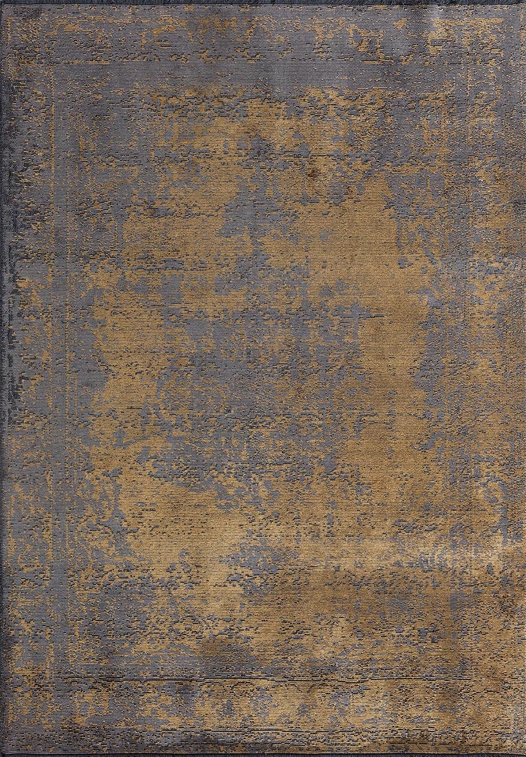 Medallion Grey - Gold Rug Rugs - Venetto Design Venettodesign.com