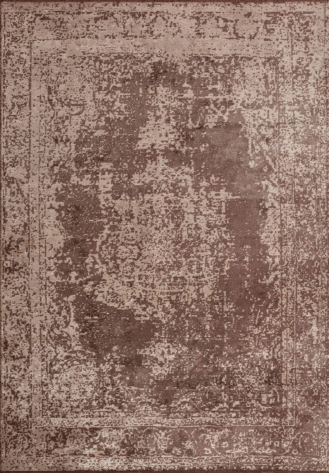 Medallion Light Cream - Dark Mink Rug Rugs - Venetto Design Venettodesign.com