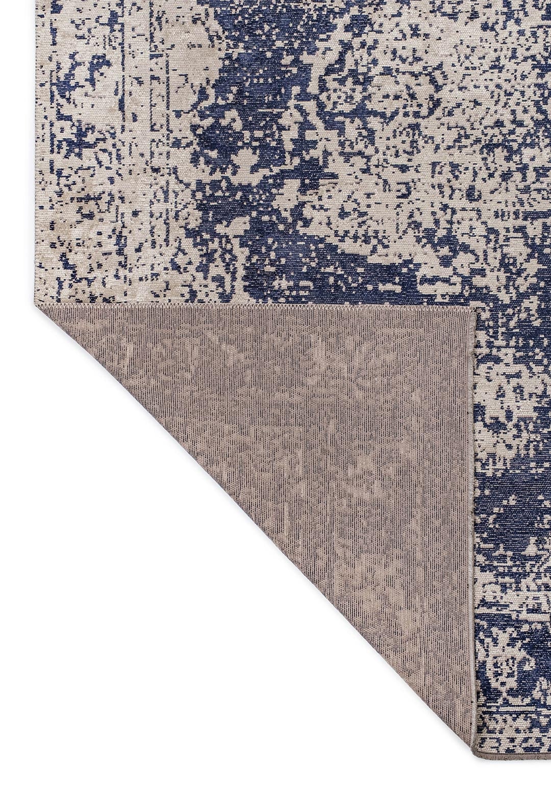 Medallion Beige - Dark Navy Rug Rugs - Venetto Design Venettodesign.com